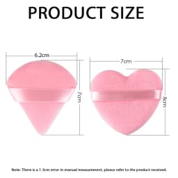 10/20Pcs Triangle Velvet Powder Puff Heart Shaped Makeup Sponges Blender Foundation Cosmetic Facial Sponges Make Up Accessories