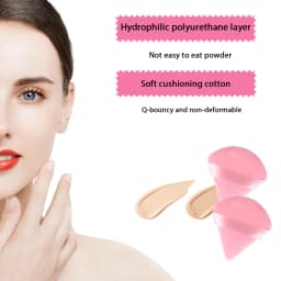 10/20Pcs Triangle Velvet Powder Puff Heart Shaped Makeup Sponges Blender Foundation Cosmetic Facial Sponges Make Up Accessories