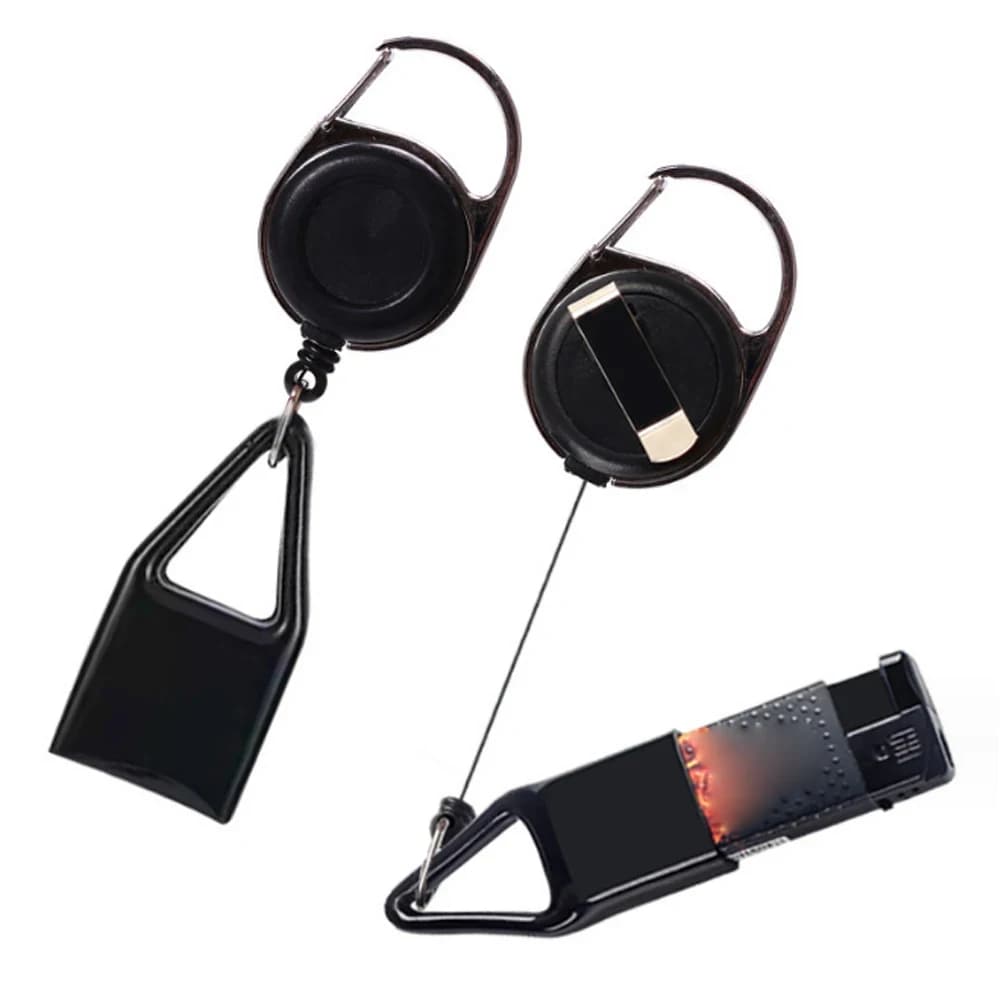 Lighter Holder Cover Silicone Protective Lighters Leash Safe Stash Clip Retractable Keychain Holder Cover Smoking Accessories