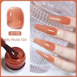 Clou Beaute Transparent French Gel Polish Translucent Nude Pink Red Jelly Glass Milky White Varnish Rainbow Color Nail Art