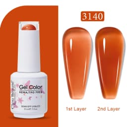Clou Beaute Transparent French Gel Polish Translucent Nude Pink Red Jelly Glass Milky White Varnish Rainbow Color Nail Art