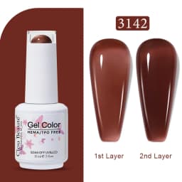 Clou Beaute Transparent French Gel Polish Translucent Nude Pink Red Jelly Glass Milky White Varnish Rainbow Color Nail Art