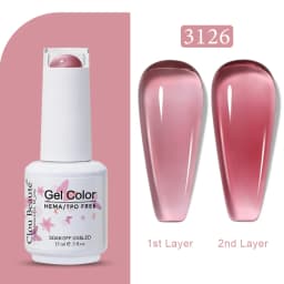 Clou Beaute Transparent French Gel Polish Translucent Nude Pink Red Jelly Glass Milky White Varnish Rainbow Color Nail Art