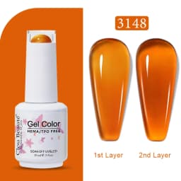 Clou Beaute Transparent French Gel Polish Translucent Nude Pink Red Jelly Glass Milky White Varnish Rainbow Color Nail Art
