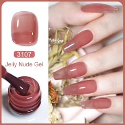 Clou Beaute Transparent French Gel Polish Translucent Nude Pink Red Jelly Glass Milky White Varnish Rainbow Color Nail Art