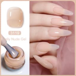 Clou Beaute Transparent French Gel Polish Translucent Nude Pink Red Jelly Glass Milky White Varnish Rainbow Color Nail Art