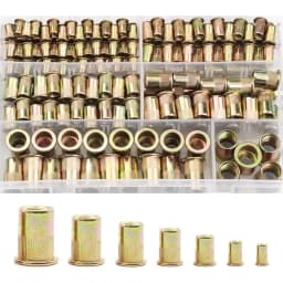 320Pcs Rivet Nuts Kit Flat Head Insert Nutsert Rivnuts Assortment Set Threaded Insert Nutserts Assort, M3-M12 Bolts and Nuts