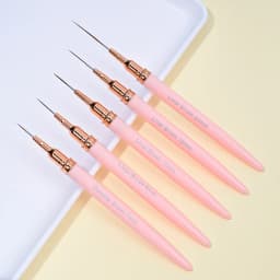 7/10/12/15/20m Pink French Nail Art Liner Painting Brush 5Pcs/set Ultra-thin Elongated Lines Nail Drawing Pen Brush DIY Manicure