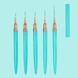 7/10/12/15/20m Pink French Nail Art Liner Painting Brush 5Pcs/set Ultra-thin Elongated Lines Nail Drawing Pen Brush DIY Manicure