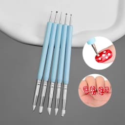 7/10/12/15/20m Pink French Nail Art Liner Painting Brush 5Pcs/set Ultra-thin Elongated Lines Nail Drawing Pen Brush DIY Manicure