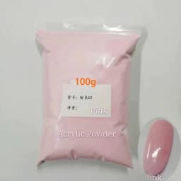 100g/Bag Solid Acrylic Powder White Clear Pink Powder Acrylic Nude Nail Powder Dipping Powder Pigment for Nail Carving Extension