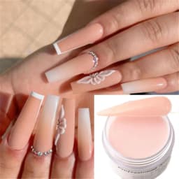 100g/Bag Solid Acrylic Powder White Clear Pink Powder Acrylic Nude Nail Powder Dipping Powder Pigment for Nail Carving Extension