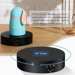360 Degree Motorized Rotating Turntable Display Stand with USB Power Cable for Photography Products and Shows