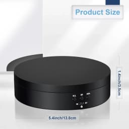 360 Degree Motorized Rotating Turntable Display Stand with USB Power Cable for Photography Products and Shows
