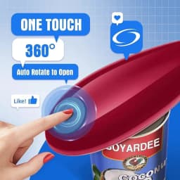 1pc Red Electric Can Opener Bottle Opener Easy Can Opener Automatic Can Opener With Smooth Edge Kitchen Tools