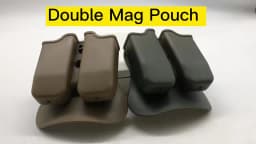 Tactical Double 9mm Magazine Pouch Belt Clip Mag Case for Glock 17 19 43 Beretta M9 PX4 Sig Sauer P229 USP Universal Mag Holder