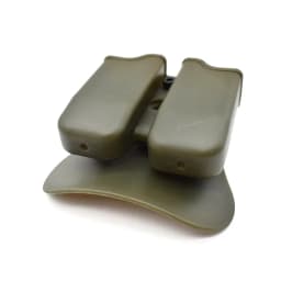 Tactical Double 9mm Magazine Pouch Belt Clip Mag Case for Glock 17 19 43 Beretta M9 PX4 Sig Sauer P229 USP Universal Mag Holder