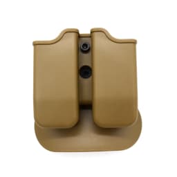 Tactical Double 9mm Magazine Pouch Belt Clip Mag Case for Glock 17 19 43 Beretta M9 PX4 Sig Sauer P229 USP Universal Mag Holder