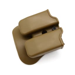 Tactical Double 9mm Magazine Pouch Belt Clip Mag Case for Glock 17 19 43 Beretta M9 PX4 Sig Sauer P229 USP Universal Mag Holder