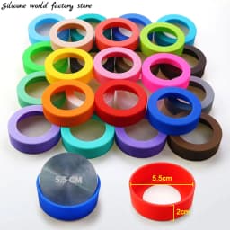 Silicone World 5.5CM Silicone Cup Bottom Cover 55MM Coaster Sleeve Sheath Wear-resistant Anti-fall Bottom Cover Cup Bottom Ring