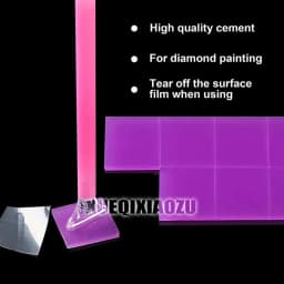 Purple 10-100 Pcs 2*2CM Diamond Painting Wax Mud Glue Accessory Diamond Embroidery Cross Stitch Diamond Painting Glue Tool