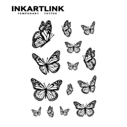 Butterfly Temporary Tattoo,Lasts To 15 Days New Technology Magic Waterproof Semi Permanent Sticker.