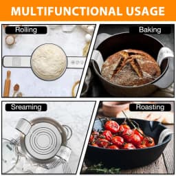 Silicone Bread Sling for Dutch Oven, Reusable Baking Mat with Long Handles, Non-Stick Sheet Liners for Transferable Dough Pastry