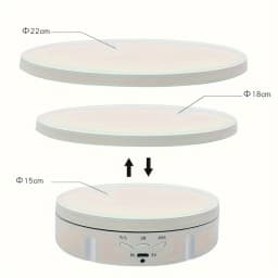 Photography Turntable Electric Rotating Display Stand 360 Degree with Remote Control Motorized Turntable for Photos or Videos
