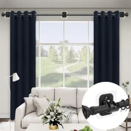 12/2pcs No Drill Curtain Rod Brackets Self-Adhesive Curtain Rod Holder Hook Adjustable Wall Curtain Fixed Clip Hanging Rack