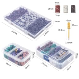 Boxed Nail Sanding Bands With Mandrel Drill Bits for Electric Machine File Grinder Sand Band Set Acrylic Nails Gel Polish Remove