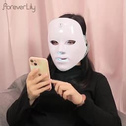 Face and Neck Beauty Machine LED Facial Mask Photon Neck Mask with 7 Colors Skin Care Massager