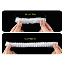 100pcs/set Disposable Shower Caps Plastic Waterproof Headgear Pink Spa Salon Hotel Hair Dye Women Elastic hair Cap Bathroom