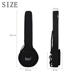 IRIN 5 String Banjo Case Carrying Bag Black Waterproof Oxford Backpack Portable Banjo Handbag String Instrument Accessories