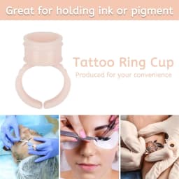 100/300/500pcs Disposable Ring Tattoo Ink Cups Soft Silicone Pigment Container Portable Microblading Permanent Tattoo Accessory