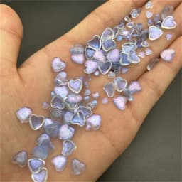 50PCS Accessories Resin Kawaii Nail Art Charms Cartoon Heart Nail Decorations Mixed Size Bulk Manicure Rhinestones Jewelry DIY