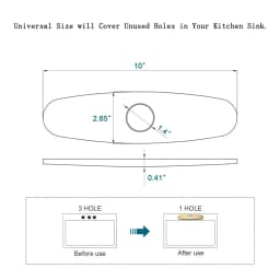 Faucet Plate Hole Square/Oval Tap Cover Deck Plate Stainless Steel Bathroom Kitchen Sink For Most Single Hole Faucet