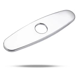 Faucet Plate Hole Square/Oval Tap Cover Deck Plate Stainless Steel Bathroom Kitchen Sink For Most Single Hole Faucet
