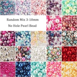 10g Random Mix 3-10mm No Hole ABS Imitation Pearl Bead For Vase Filler Makeup Brush For DIY Jewelry Making Decor F0912