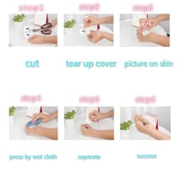 1 Sheet Hand Flower Tattoo Sticker Waterproof Lasting Temporary Tattoo