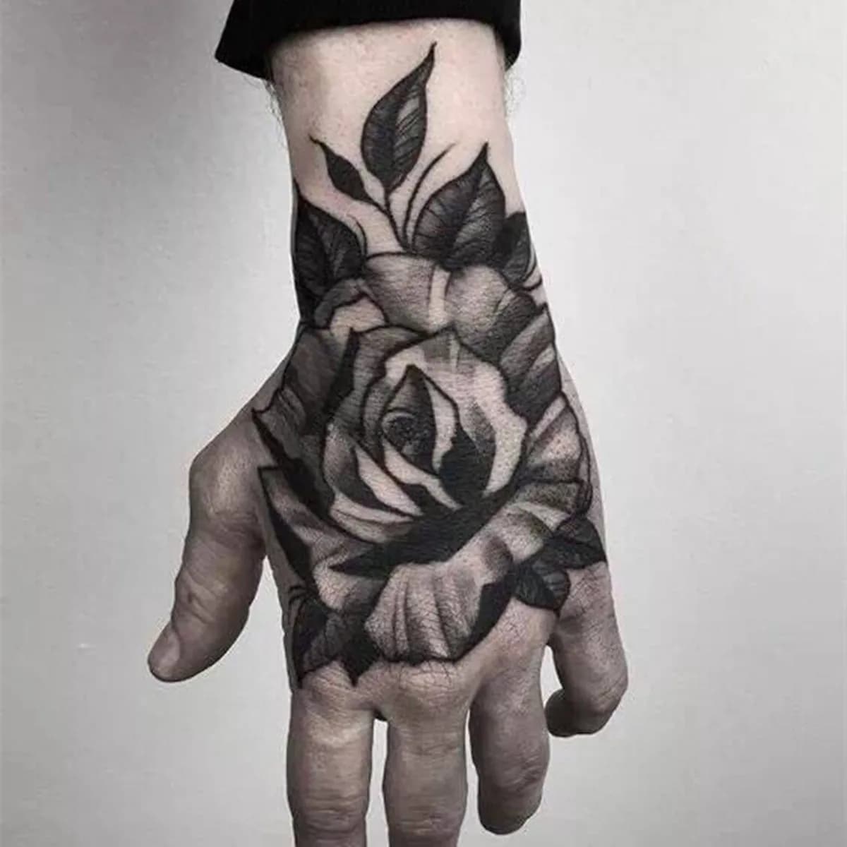 1 Sheet Hand Flower Tattoo Sticker Waterproof Lasting Temporary Tattoo