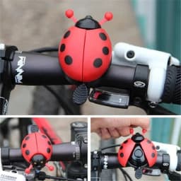 Cute Cartoon Ladybug Shaped Bike Bell Children Balance Car Bicycle Hand Press Small Bells Easy Operation Sports Bike Accessories