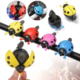 Cute Cartoon Ladybug Shaped Bike Bell Children Balance Car Bicycle Hand Press Small Bells Easy Operation Sports Bike Accessories