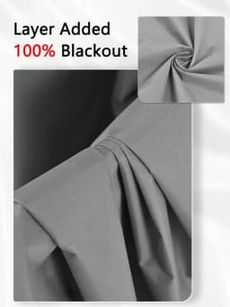 1panel Solid 100% Blackout Curtains with Grommets, Total Privacy Drapes for Bedroom, Living Room, Home Decor,Lightweight Curtain