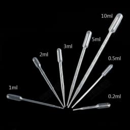 10Pcs 0.2 / 0.5 / 1/2/3/5 / 10ML Laboratory Pipette Plastic Disposable Graduated Container Liquid Dropper Equipment Straw