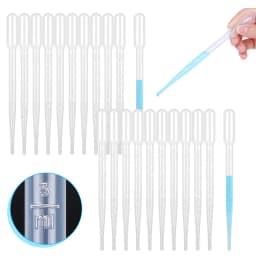 10Pcs 0.2 / 0.5 / 1/2/3/5 / 10ML Laboratory Pipette Plastic Disposable Graduated Container Liquid Dropper Equipment Straw