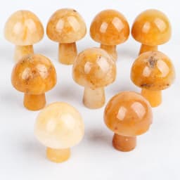 Gemstone Mini Mushroom Figurine Garden Decoration Crystal Mineral Craft Natural Stone Healing Specimen, meditation Home Decor