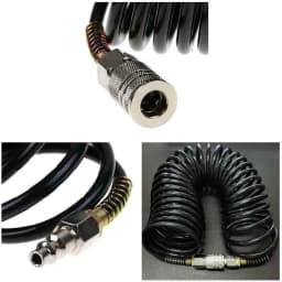 1/4 PE Flexible Compressor Air Hose For AMERICAN Connector Extension Inflating Coil Adapter Quick Coupler