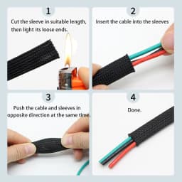 1~50M PET Expandable Cable Sleeve 4mm Tight Braided High Density Hardness Insulate Line Protect Sleeving Wire Wrap Gland Sheath