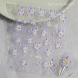 5D Hibiscus Flower Nail Embossed Sticker Acrylic Pink White Gold Petal Leaf Adhesive Decal Butterfly Dragon Floral Elegant Decor