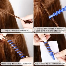 20× Plastic Spiral Perm Stick Heatless Hair Curler Women Curly Hair Rollers No Heat Curls Cold Perm Bar Barber Hair Styling Tool